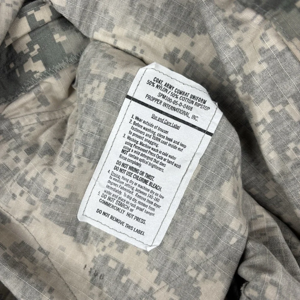 Army Combat Jacket Medium Regular Digital Camo Ripstop Uniform Military Full Zip